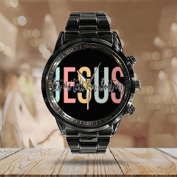 Discover Let Me Tell You About My Jesus Bible Jesus Boho Calendar Steel Band Watch