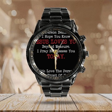 Discover Dear Person Behind Me Jesus Christian Saying Calendar Steel Band Watch
