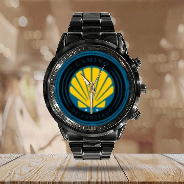 Discover Camino De Santiago - Way Of St James Calendar Steel Band Watch