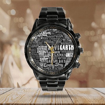 Discover Save Our Planet Climate Change Is Real Save Earth Calendar Steel Band Watch