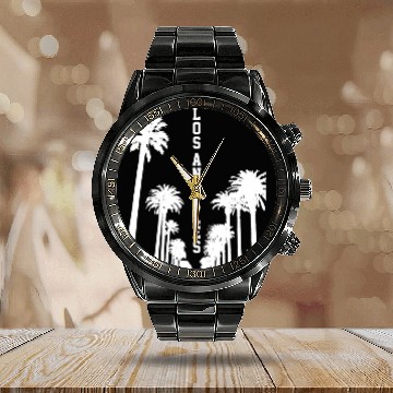 Discover Los Angeles La California Calendar Steel Band Watch