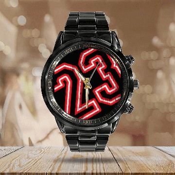 Discover basketball number 23 Calendar Steel Band Watch