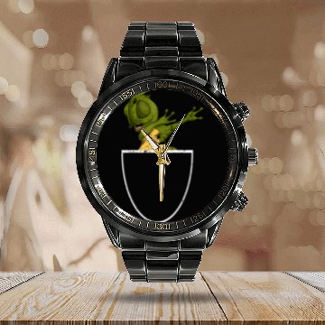 Discover Dabbing Lizard Reptile Animal Pocket Chameleon Calendar Steel Band Watch