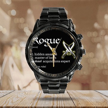 Discover Rogue Class Definition Dungeons And Rpg Dragons Calendar Steel Band Watch