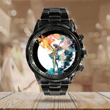 Discover Watercolor Fairy Art Fairycore Grunge Pastel Goth Calendar Steel Band Watch