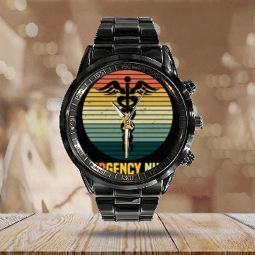 Discover Emergency Room Nurse Er Nursing Calendar Steel Band Watch