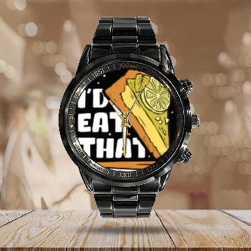 Discover Pies Lover Eat That Key Lime Pie Calendar Steel Band Watch