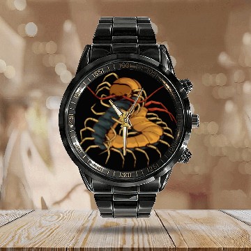 Discover Illustration Insect Calendar Steel Band Watch