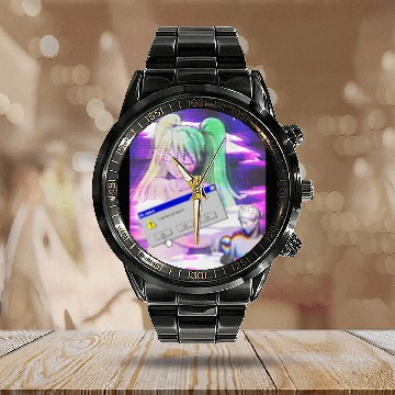 Discover Vaporwave Aesthetic Japanese Style Anime Calendar Steel Band Watch