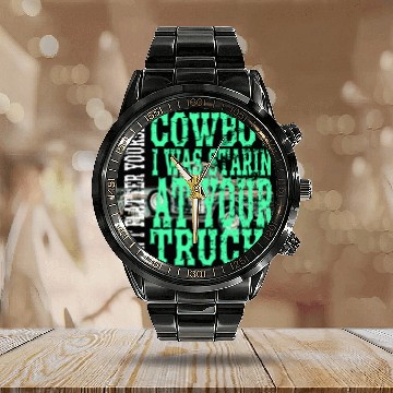 Discover Cory For Dont Flatter Yourself Cow Calendar Steel Band Watch