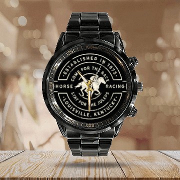Discover Derby Day Kentucky Horse Racing And Mint Juleps Calendar Steel Band Watch