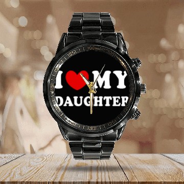 Discover I Love My Daughter, I Heart My Daughter Calendar Steel Band Watch