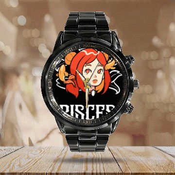 Discover Pisces Horoscope Astrology Tarot Card Star Sign Calendar Steel Band Watch