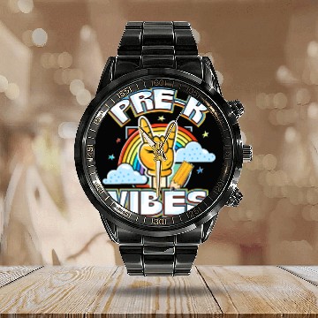 Discover Pre-k Vibes Back To School Get Ready For School Calendar Steel Band Watch
