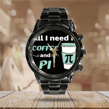 Discover Pi Day Math Coffee Geometry Calculus Trigonometry Calendar Steel Band Watch
