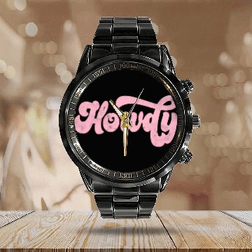 Discover Howdy Rodeo Western Cory Southern Cowgirl Calendar Steel Band Watch