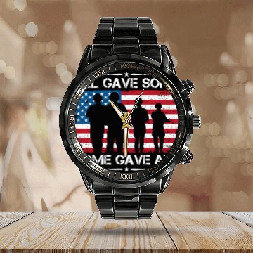 Discover All Gave Some Some Gave All Memorial Day Veterans Baseball Jerseys Calendar Steel Band Watch