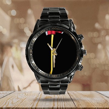 Discover firefighter axe Calendar Steel Band Watch