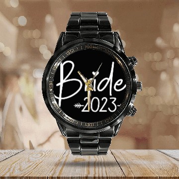 Discover Bride 2023 For Wedding Or Bachelorette Calendar Steel Band Watch