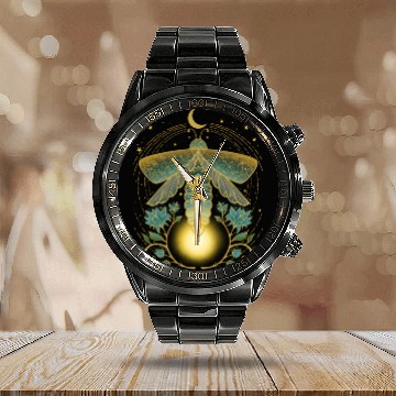 Discover Firefly Magical Lunar Mystical For Nature Calendar Steel Band Watch