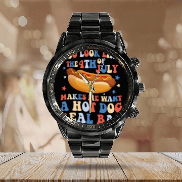 Discover You Look Like 4th Of July Calendar Steel Band Watch