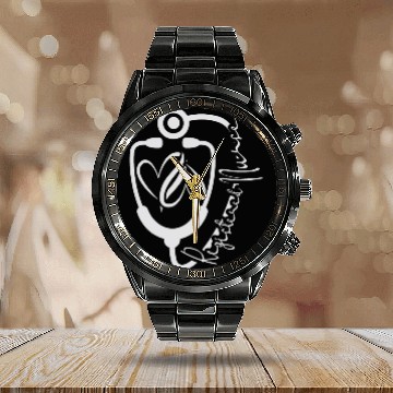 Discover Registered Nurse Calendar Steel Band Watch