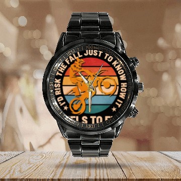 Discover Motocross Supercross How It Feel To Fly Spruch Calendar Steel Band Watch