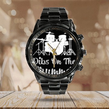 Discover Funny Dibs On The Drummer Girls Drum Calendar Steel Band Watch