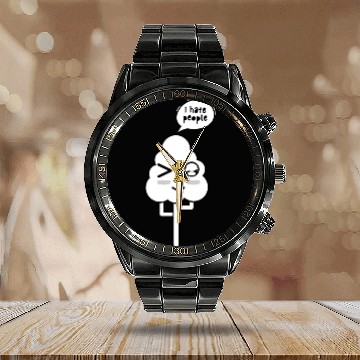 Discover I Hate People Calendar Steel Band Watch