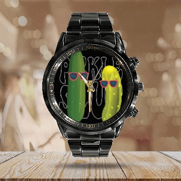 Discover Pickle Slut Pickle Slut Who Loves Pickles Calendar Steel Band Watch