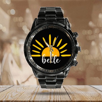 Discover Belle Of The First Trip Around The Sun Calendar Steel Band Watch