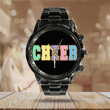 Discover Pastel Varsity Letters Font Cheer Calendar Steel Band Watch