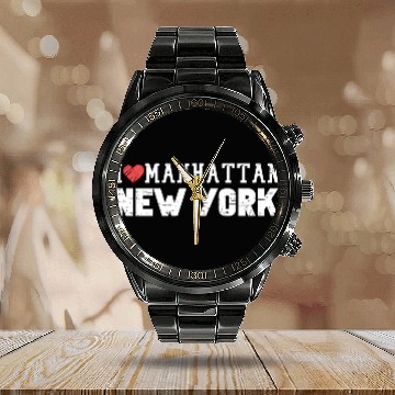Discover Manhattan New York Love I Heart Manhattan Ny Calendar Steel Band Watch