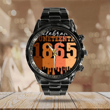 Discover Celebrate Juneteenth 1865 Black Wo African America Calendar Steel Band Watch