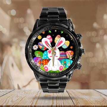 Discover Easter Bunny Toddler Easter Calendar Steel Band Watch