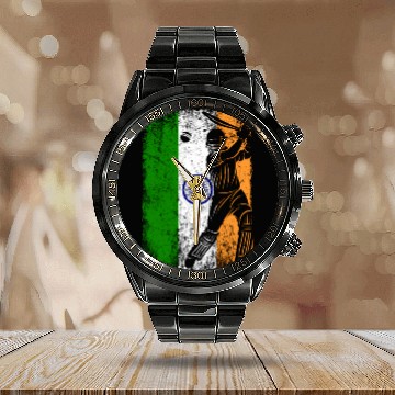 Discover India Flag Indian Cricket Jersey Fan Player Coach Calendar Steel Band Watch