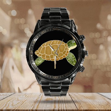 Discover Graceful Turtle: A Serene Journey Calendar Steel Band Watch