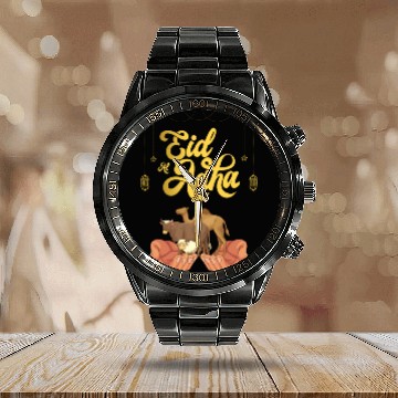Discover Eid Al Adha Moubarak Happy Eid For All Muslims Calendar Steel Band Watch