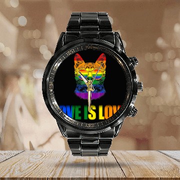 Discover love Is Love Gay Pride Calendar Steel Band Watch