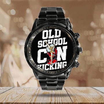 Discover Old School Can Kicking Street Game 90s Kid Calendar Steel Band Watch