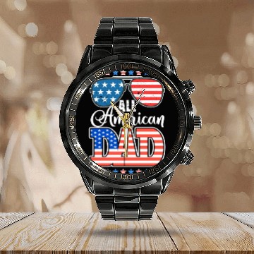 Discover All American Dad Usa Sunglasses Flag Father's Day Calendar Steel Band Watch