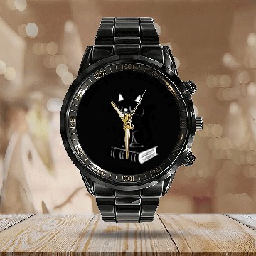 Discover Ban The Fascists Save The Books Bookaholics Cat Calendar Steel Band Watch