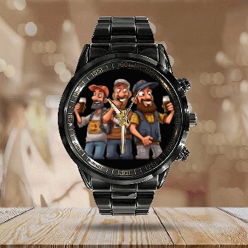 Discover Brew Crew: Unleashing the Beer Gang's Spirit Calendar Steel Band Watch