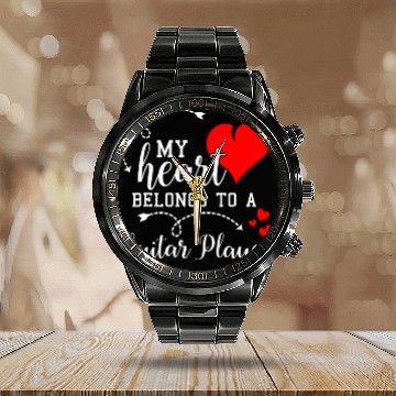 Discover I Love My Guitar Player Husband Wife Valentines Calendar Steel Band Watch