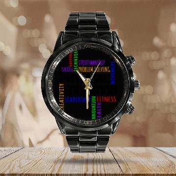 Discover Physical Education Pe Gym Teacher Sport Calendar Steel Band Watch