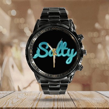 Discover Salty Triggered Mermaid Sailor Open Ocean Water Calendar Steel Band Watch