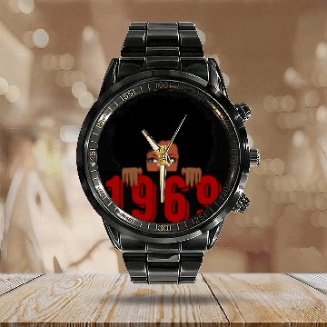 Discover Black Queen Born In 1969 50Th Awesome Calendar Steel Band Watch