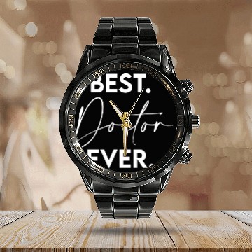 Discover Best Doctor Ever green Calendar Steel Band Watch