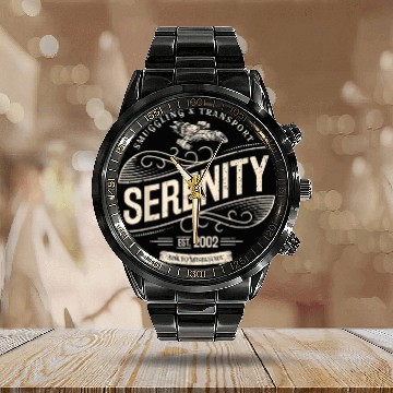 Discover Vintage Serenity Sgling And Transport Firefly Calendar Steel Band Watch