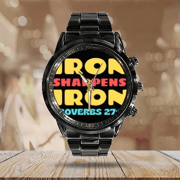 Discover Iron Sharpens Iron nature Calendar Steel Band Watch